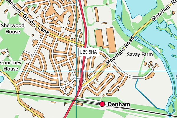 UB9 5HA map - OS VectorMap District (Ordnance Survey)