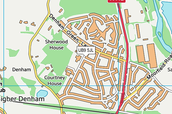 Denham Green E-ACT Primary Academy map (UB9 5JL) - OS VectorMap District (Ordnance Survey)