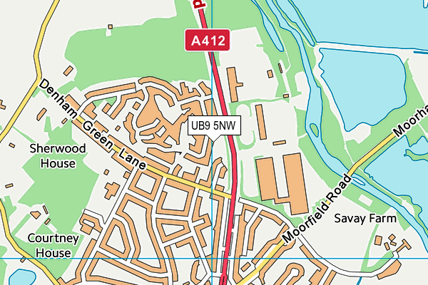 UB9 5NW map - OS VectorMap District (Ordnance Survey)