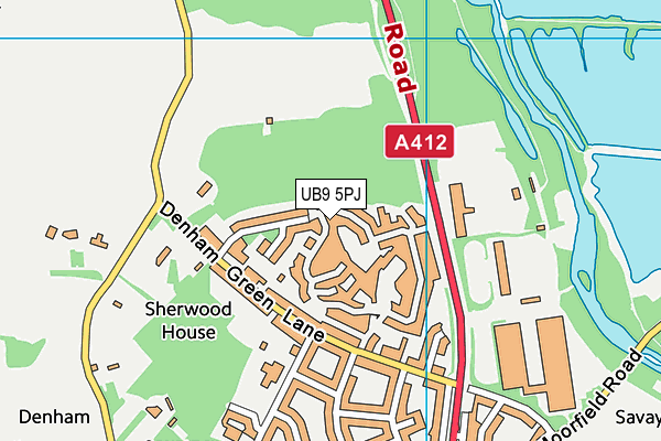 UB9 5PJ map - OS VectorMap District (Ordnance Survey)