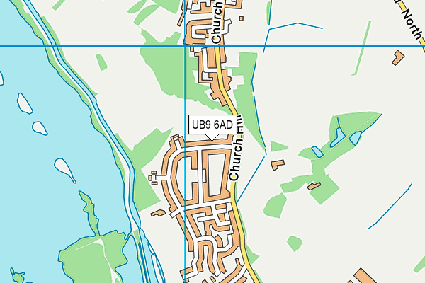 UB9 6AD map - OS VectorMap District (Ordnance Survey)