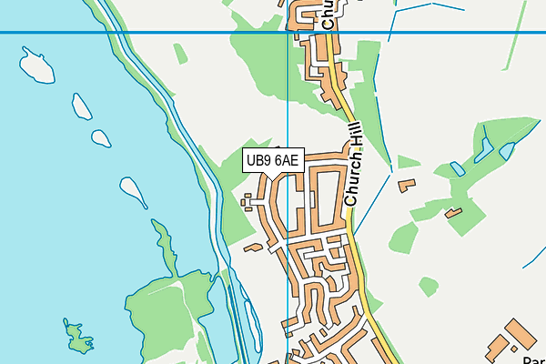 UB9 6AE map - OS VectorMap District (Ordnance Survey)