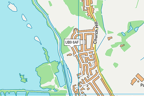 UB9 6AF map - OS VectorMap District (Ordnance Survey)