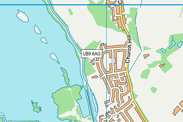 UB9 6AG map - OS VectorMap District (Ordnance Survey)