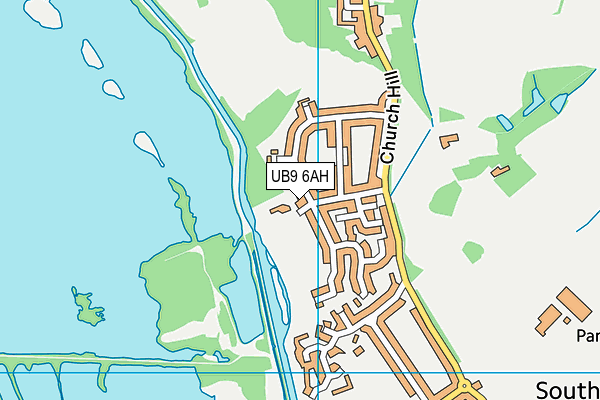 UB9 6AH map - OS VectorMap District (Ordnance Survey)
