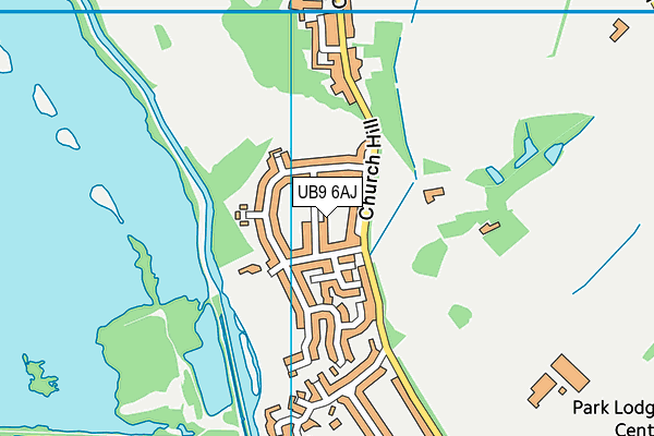 UB9 6AJ map - OS VectorMap District (Ordnance Survey)
