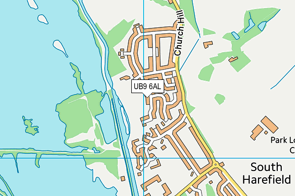 UB9 6AL map - OS VectorMap District (Ordnance Survey)