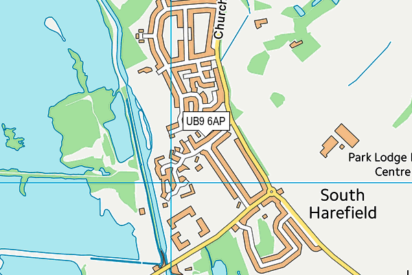 Moorhall Recreation Ground map (UB9 6AP) - OS VectorMap District (Ordnance Survey)