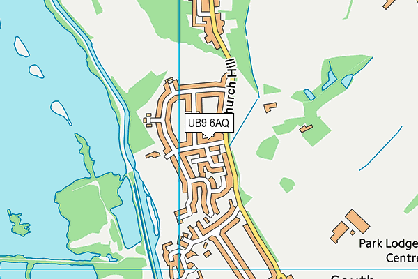 UB9 6AQ map - OS VectorMap District (Ordnance Survey)