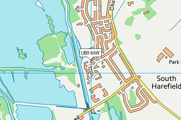 UB9 6AW map - OS VectorMap District (Ordnance Survey)