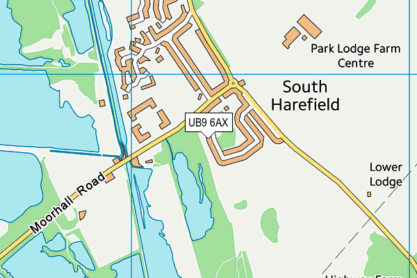 UB9 6AX map - OS VectorMap District (Ordnance Survey)