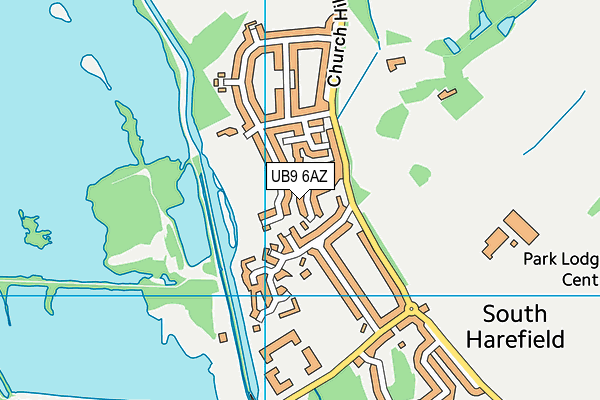 UB9 6AZ map - OS VectorMap District (Ordnance Survey)
