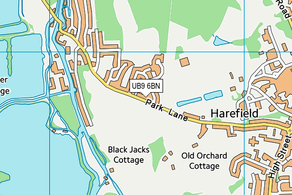 UB9 6BN map - OS VectorMap District (Ordnance Survey)