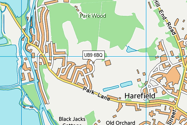 UB9 6BQ map - OS VectorMap District (Ordnance Survey)