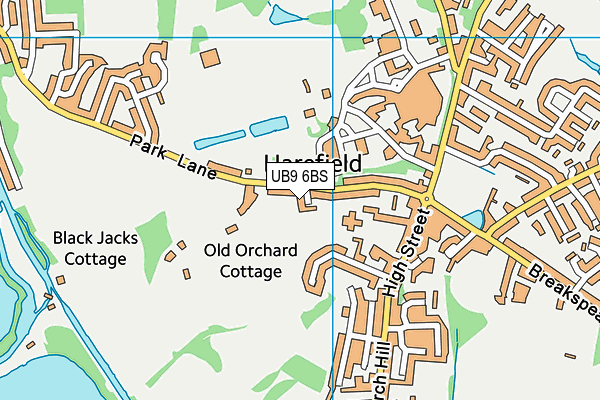UB9 6BS map - OS VectorMap District (Ordnance Survey)