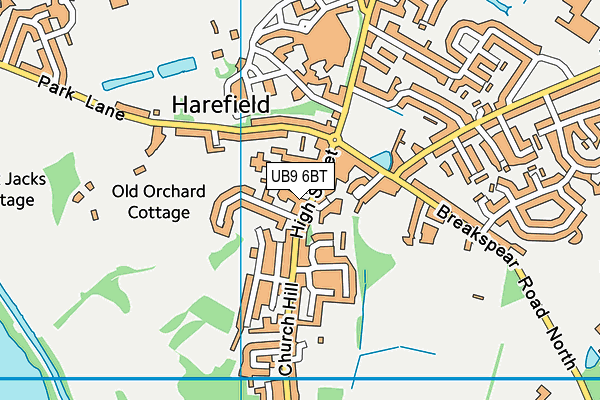 Harefield Infant School map (UB9 6BT) - OS VectorMap District (Ordnance Survey)