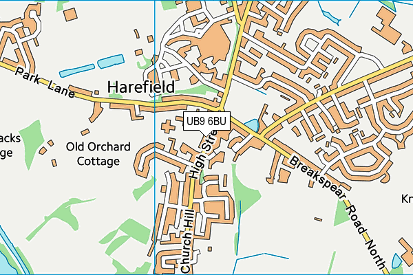 Map of HAREFIELD FOOD & WINE LIMITED at district scale