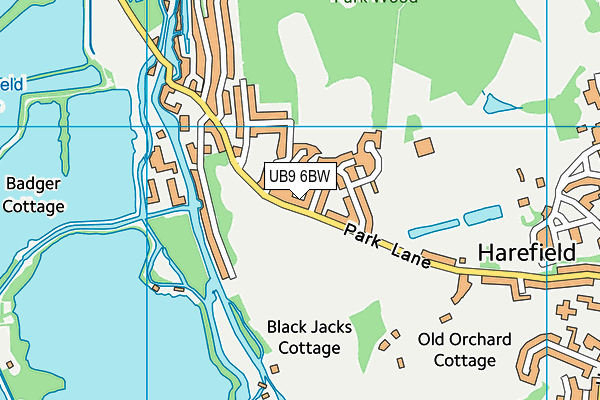 UB9 6BW map - OS VectorMap District (Ordnance Survey)