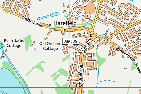 UB9 6DG map - OS VectorMap District (Ordnance Survey)