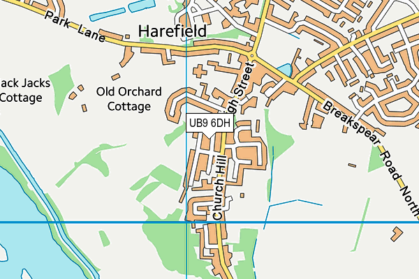 UB9 6DH map - OS VectorMap District (Ordnance Survey)