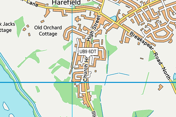 UB9 6DT map - OS VectorMap District (Ordnance Survey)