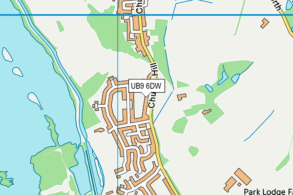 UB9 6DW map - OS VectorMap District (Ordnance Survey)