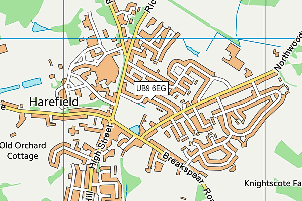 UB9 6EG map - OS VectorMap District (Ordnance Survey)