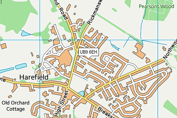 UB9 6EH map - OS VectorMap District (Ordnance Survey)
