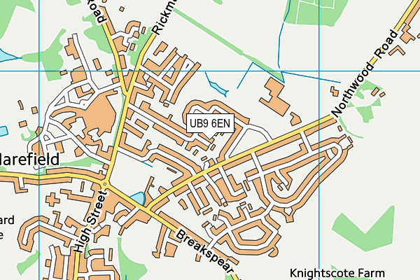 UB9 6EN map - OS VectorMap District (Ordnance Survey)