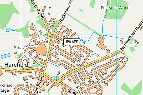 UB9 6EP map - OS VectorMap District (Ordnance Survey)