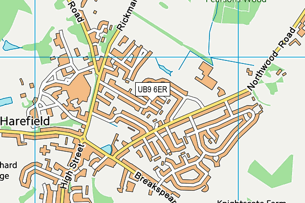 UB9 6ER map - OS VectorMap District (Ordnance Survey)