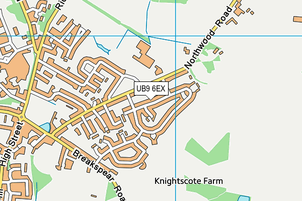 UB9 6EX map - OS VectorMap District (Ordnance Survey)