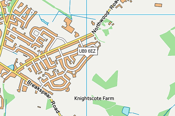 UB9 6EZ map - OS VectorMap District (Ordnance Survey)