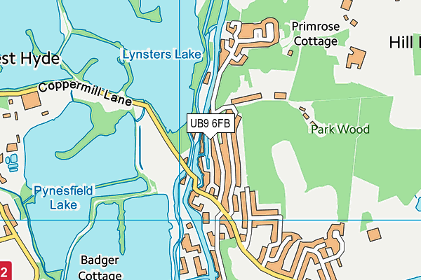 UB9 6FB map - OS VectorMap District (Ordnance Survey)