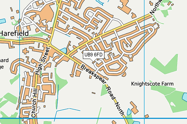 UB9 6FD map - OS VectorMap District (Ordnance Survey)