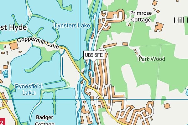 UB9 6FE map - OS VectorMap District (Ordnance Survey)