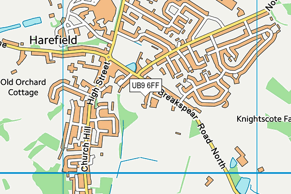 UB9 6FF map - OS VectorMap District (Ordnance Survey)