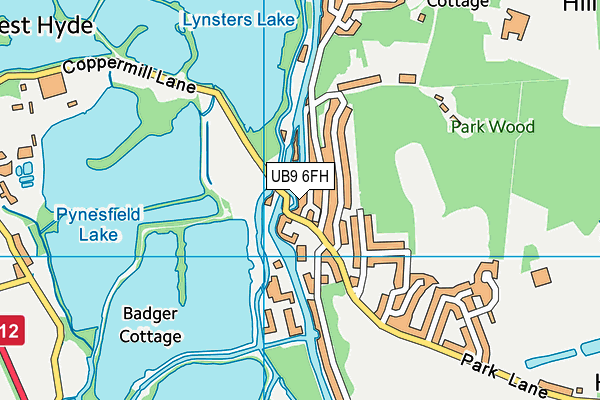 UB9 6FH map - OS VectorMap District (Ordnance Survey)