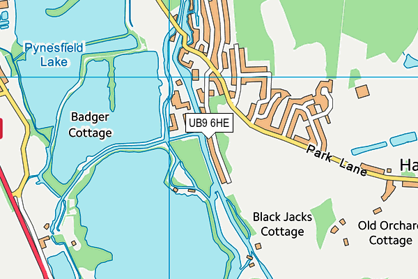 UB9 6HE map - OS VectorMap District (Ordnance Survey)