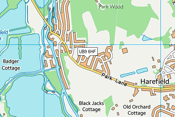 UB9 6HF map - OS VectorMap District (Ordnance Survey)