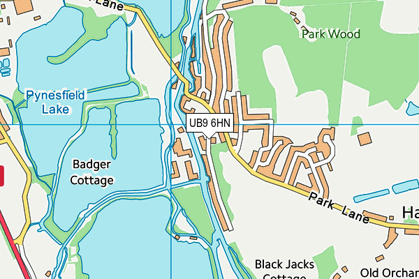 UB9 6HN map - OS VectorMap District (Ordnance Survey)