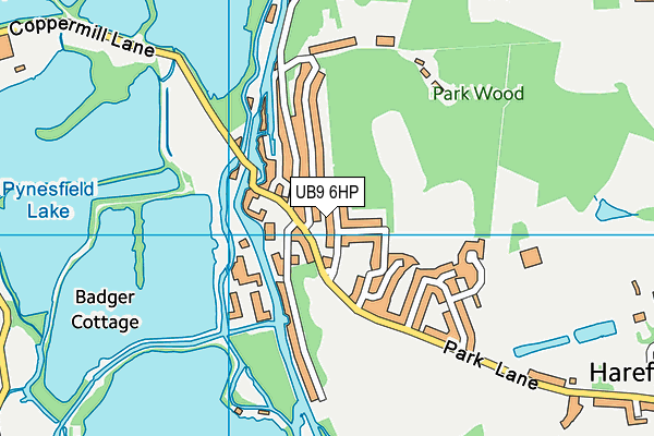 UB9 6HP map - OS VectorMap District (Ordnance Survey)