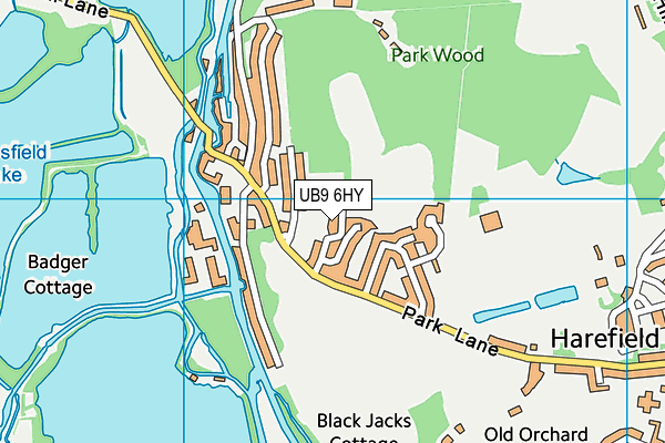 UB9 6HY map - OS VectorMap District (Ordnance Survey)
