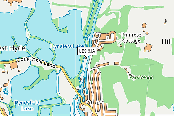 UB9 6JA map - OS VectorMap District (Ordnance Survey)