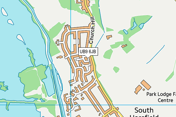 UB9 6JB map - OS VectorMap District (Ordnance Survey)