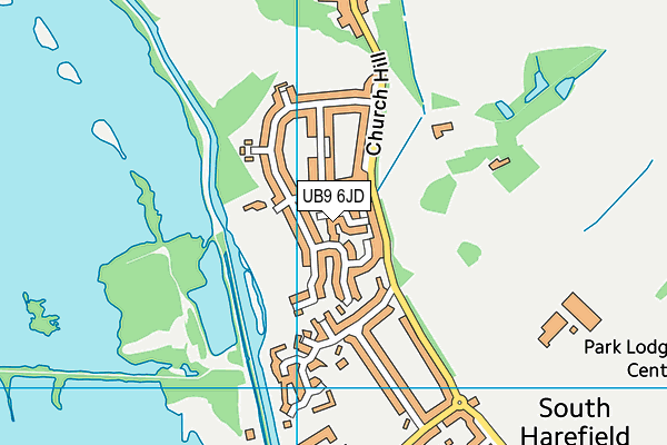 UB9 6JD map - OS VectorMap District (Ordnance Survey)