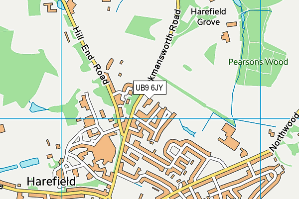 UB9 6JY map - OS VectorMap District (Ordnance Survey)
