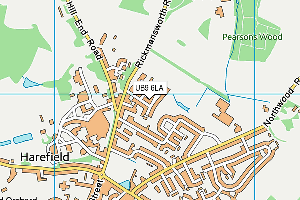 UB9 6LA map - OS VectorMap District (Ordnance Survey)