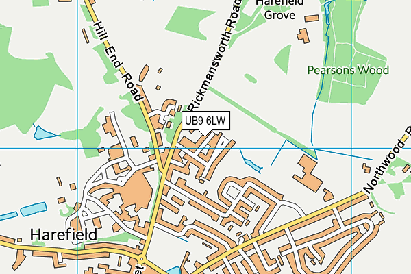 UB9 6LW map - OS VectorMap District (Ordnance Survey)
