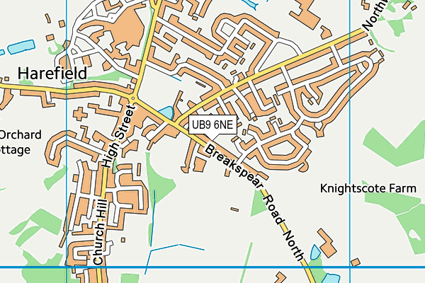 Harefield Cricket Ground map (UB9 6NE) - OS VectorMap District (Ordnance Survey)